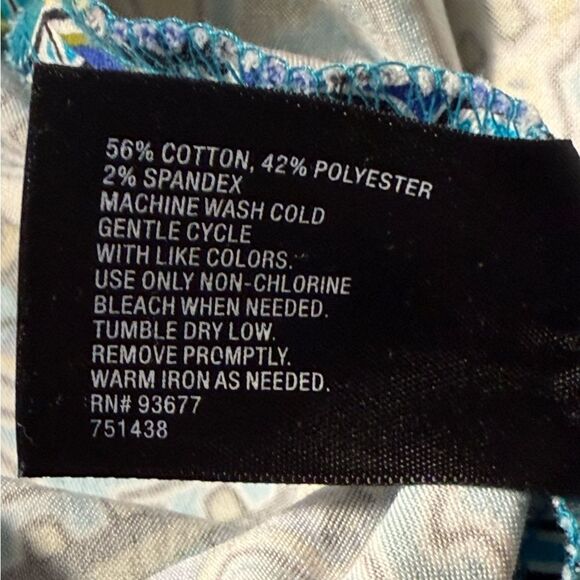 East 5th size 16 turquoise/Blue Mini Pencil Skirt medallion print Wear - Picture 7 of 7